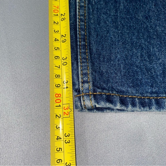 Levi's® Men's 505 Straight Leg Regular Fit Jeans - Dark Blue 40x32 - Picture 12 of 16